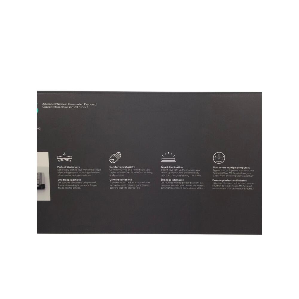 Logitech MX Keys Advanced Wireless Illuminated Keyboard Black With Dongle - Picture 7 of 10